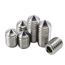 10pcs M6 stainless steel tip set screw nut stop headless inner hexagon nuts machine meter screws 6~20mm length 2024 - buy cheap