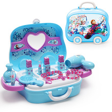 Beauty & Fashion Toys 2019 new  Disney  Frozen  makeup suitcase children's play simulation dressing table toy set birthday gift 2024 - buy cheap