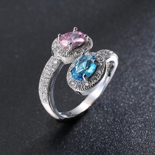 2020 verão moda criativa zircão anel senhora cristal de swarovskis europeu moda jóias 2024 - compre barato