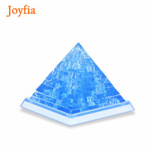Quebra-cabeça de cristal 3d, modelo de pirâmide, brinquedos de construir, para decoração de casa, para crianças 2024 - compre barato