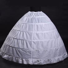 6 обручей бальное платье свадебная Нижняя юбка для свадьбы кринолин нижняя юбка свадебные аксессуары Jupon Mariage 2019 2024 - купить недорого