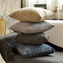 Thicken Fabric Linen Big Pillow Cushion Sofa Bed Head Waist Pillow Back Simple Solid Car Pad Pillow Home Decorative BZ005-30 2024 - buy cheap