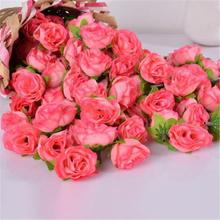 50PCS Simulation Rose Artificial Flower Head Handwork DIY Little Bud Wedding Decorated Wall Flower Arrangement High Simulation 2024 - buy cheap