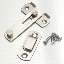 2 pçs novo aço inoxidável porta de segurança em casa parafuso da porta trava slide lock ferragem + parafuso 2024 - compre barato