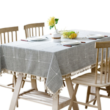 Toalha de mesa minimalista estilo nórdico, toalha de mesa de jantar e café, em algodão e linho 2024 - compre barato