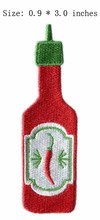 Chilli sauce-parche bordado de 3,0 "para bordado da fita, manualidad de apliques diy, parches para roupas 2024 - compra barato