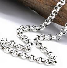 8mm Thick 925 Sterling Silver Men Women Classic Retro Silver Round Circle Cross Link Chain Necklace 2024 - buy cheap