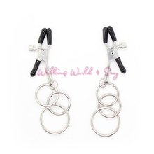 1 Pair Metal Nipple Clamps With 3 Rings Fetish Fantasy Breast Clamps Stimulate Nipple Clips Sex Toys For Women Couple Adult Game 2024 - buy cheap