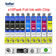 Сменный чернильный картридж befon X10 18XL для принтеров Epson 18 XL T1811 T 1811 Epson XP30 XP102 202 305 405 205 302 402 415 2024 - купить недорого