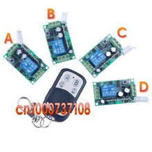 Smart home 12 V 1CH Sistema Interruptor de Controle Remoto Transmissor e receptor 4 controle de Luz sistema de controle de casa Inteligente