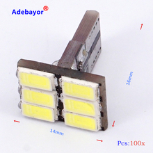 100 x t10 w5w placa de circuito livre de erros 168 194 5630 5730 6smd 6smd led carro canbus substituição lâmpada lâmpadas 12v azul branco 2024 - compre barato