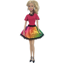 NK 2018 Newest One Pcs Doll Handmade Leisure Clothes Dress Fashion Skirt Party Gown For Barbie Doll Girl Best Gift G108 2024 - buy cheap