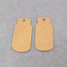 5x2.6cm Kraft Bottle Shape Paper Tags Christmas Decor handmade DIY Blank Price Hang Tag Favor Party Paper Cards Gift Tag 2024 - buy cheap