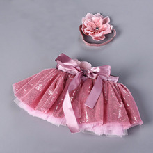 Faldas de tutú para niñas pequeñas, falda de tul de princesa, diadema de flores, diseño de lentejuelas, lazo, A338 2024 - compra barato