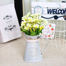 European Postral Style Metal Flower Vase with Flowers Artificial Flower Pot Decoration Home Furnishings Gift Flower Box 2024 - buy cheap