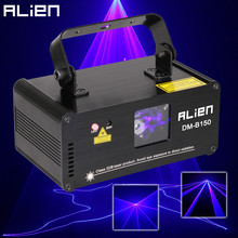 ALIEN Remote DMX512 150mw синий лазерный сканер DJ диско луч сценический эффект освещения синий лазерный проектор Освещение шоу свет 2024 - купить недорого