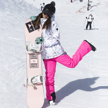 2019 Winter Ski Suit Female Winter Outdoor Snowboard Jacket Waterproof Hooded Warm Windproof Snow Pants Overalls Skiing Set 2024 - buy cheap