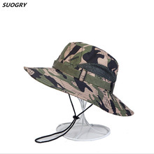 Sombrero militar de camuflaje para hombre, gorra de pescador con ala ancha, para pesca, Camping, 6 colores 2024 - compra barato