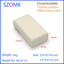 one piece szomk abs material plastic control enclosure plastic electronics enclosure box junction box project case  125*67*40mm 2024 - buy cheap