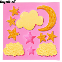 M2021 estrela nuvem lua bolo fronteira moldes de bolo de silicone cupcake fondant ferramentas de decoração de bolo gumpaste moldes de chocolate 2024 - compre barato