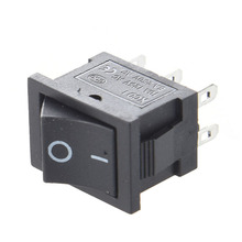 GTBL 10pcs AC 6A/250V 10A/125V 6 Pin DPDT ON/ON 2 Position Snap in Boat Rocker Switch