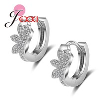 Fantastic High Quality Silver Zirconia Fashion Jewelry Earring Stud With CZ Crystal  Best Gift For Women/Girls Birthday 2024 - buy cheap