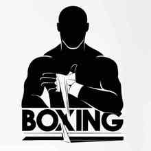 Boxing Wall Sticker Kick Boxer Play Glove Free Combat Posters Vinyl Striker Wall Decals Decor Pugilism Car Decal 2024 - buy cheap