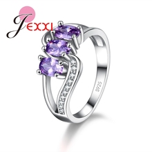 Модный дизайн, 925 пробы серебряные кольца для женщин, ювелирные изделия, обручальное кольцо с фианитами и кристаллами для женщин 2024 - купить недорого