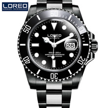 LOREO Brand Men Mechanical Watch Automatic Date Fashione luxury 200M Diving Clock Male Reloj Hombre Relogio Masculino 2019 Hot 2024 - buy cheap