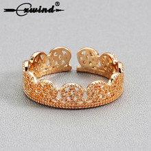Женское кольцо с узлом и короной Cxwind, регулируемое золотистое кольцо для влюбленных, свадьбы, помолвки 2024 - купить недорого