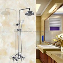 Bathroom Rainfall Shower Faucet Set Mixer Tap With Hand Sprayer Wall Mounted chrome Bcy308 2024 - buy cheap