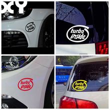 Car Styling TURBO INSIDE Funny Car Stickers and Vinyl Decals for Volkswagen Tiguan Polo Golf and So on Drop Shipping 2024 - buy cheap