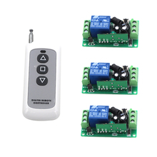 Longa Faixa de Relé 1CH Interruptor De Controle Remoto 3 Receiver 1 Transmissor Aprendizagem Lâmpada Luz Controle Remoto Sem Fio com 3 Botões