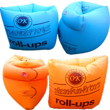 Boia inflável em formato de rosquinha para braço, boia em anel para natação, balão duplo para piscina, círculo para braço 2024 - compre barato