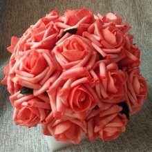 24 пучка искусственных цветов, Искусственные коралловые розы, 144 цветов на свадьбу, украшение для вечеринки, центральный столик, свадебные букеты 2024 - купить недорого
