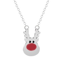 Прекрасный Rudolph Олень животных цепи кулон ожерелье для женщин девочек минималистский ювелирные изделия Рождественский подарок аксессуары 2024 - купить недорого