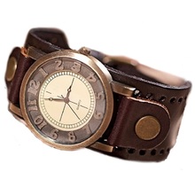 GNOVA Platinum Genuine Leather Bracelet Watch Men High Quality Wristwatch Women Retro Vintage Fashion Geneva Style B017 2024 - buy cheap