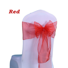 Factory Outlet 100PC/Pack Curly Willow Organza Tissue Chair Sash 18x275cm Weddings Chair Bow in Event Banquet Party Supplies 2024 - buy cheap