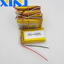 XINJ 5 piezas 3,7 V 1400 mAh 3 cables para termistor batería de polímero de litio lipo celular 903048 GPS luces grabación del reproductor de música de la cámara 2024 - compra barato