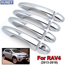 Chrome Door Handle Cover For Toyota Rav4 2013 2014 2015 2016 2017 2018 Trim Cap Catch Molding Garnish Overlay Protector Styling 2024 - buy cheap