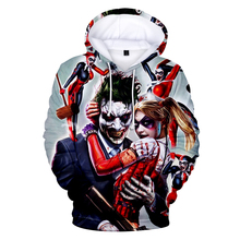 Лидер продаж, Забавный пуловер HAHA Joker с 3D рисунком сумасшедшая улыбка на Хэллоуин, мужские/женские толстовки, индивидуальная толстовка унисекс, одежда с капюшоном, Топ 2024 - купить недорого