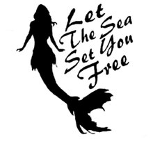 13.6CM*15.2CM Sea Set You Free Mermaid Car Sticker Stylings Vinyl Decal Personality Accessories Black Silver C8-1311 2024 - buy cheap