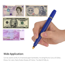 Портативный мини-тестер банкнот, ручка, Детектор фальшивых денег, ручка, маркер для денег, валютный контролер, фальшивый маркер для доллара 2024 - купить недорого