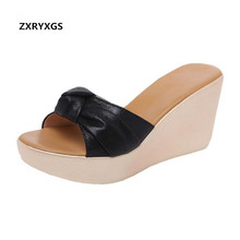 2022 New Open Toe Platform Wedges Slippers Summer Women Sandals Comfortable Elegant Plus Size High Heeled Sandals Women Slippers 2024 - buy cheap