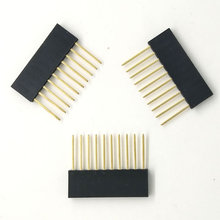 10pcs/lot 2.54mm 10Pin Header Female 10MM Long Needle Female Pin Header Strip Stackable Header 2024 - купить недорого