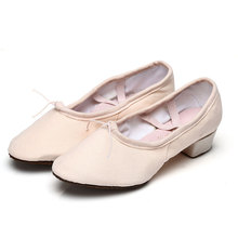 New Women's Ballet Shoes Heels Indoor Soft Canvas Latin Dance Shoes Practice Teacher Shoes for Ladies 2024 - buy cheap