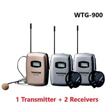 Takstar-sistema de guía/Talkback inalámbrico, WTG-900, 780-850MHZ, uso para viaje, traducción sincrónica, 1 transmisor + 2 receptores 2024 - compra barato