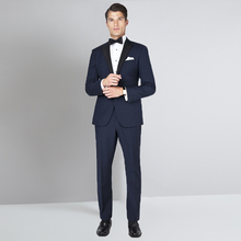 2018 latest coat pant designs navy blue men suits for wedding prom peaked lapel slim fit male tuxedos groom costume 2 pieces 2024 - buy cheap