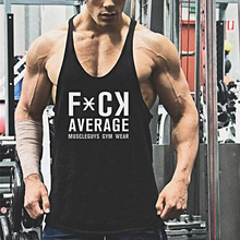 Fitness bodybuilder Muscleguys cotton sleeveless shirt workout clothing Y back 1cm stringer men tank tops sexy undershirt man 2024 - buy cheap