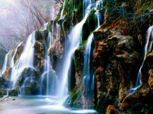 Cenário fotográfico fantasia cascata das bruxas, fundo de computador de alta qualidade 2024 - compre barato